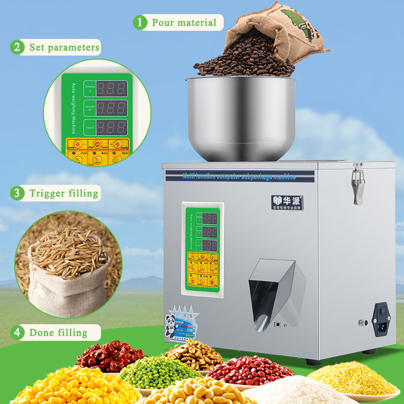 1-100g Powder Filling Machine Quantitative Coffee Powder Dispensing Machine Particle Sachet Spice Granule Filling Machine