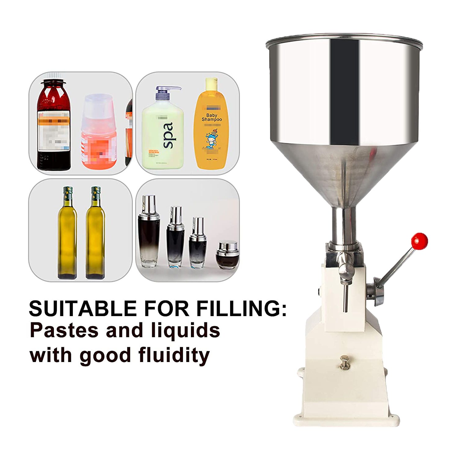 Hot Sales Manual Filling Machine Lotion Bottle Cosmetic Filler Shampoo Cream Honey Piston Paste Detergent Liquid Filling Machine