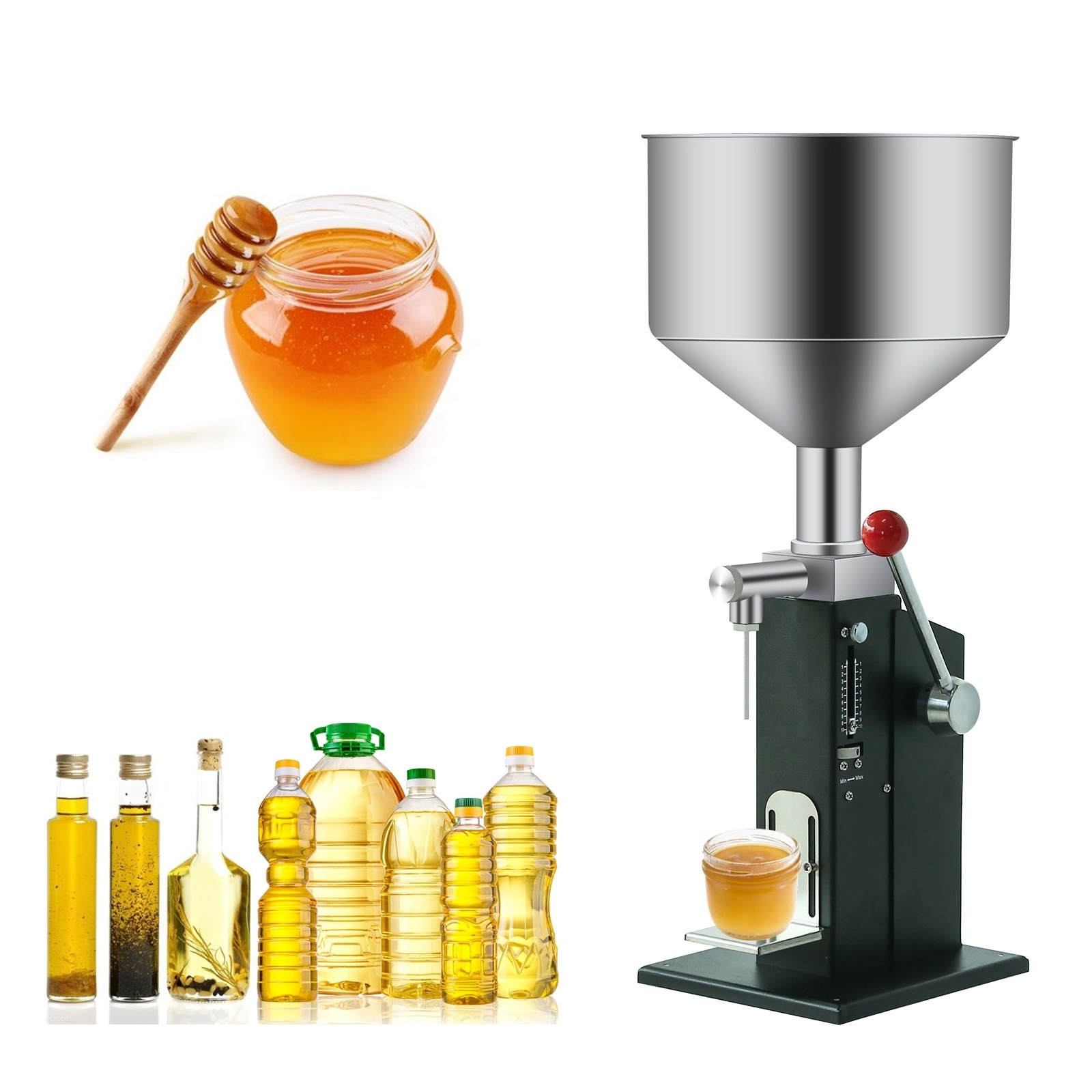 Factory Price A03 Pro 5-50ml 10-100ml Juice Cream Olive Oil Bottle Small  Manual Liquid Filling Machine