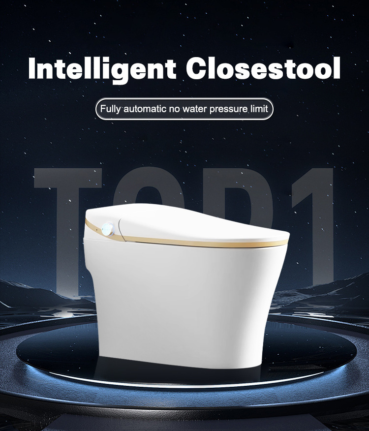 Modern Bathroom Sanitary Ware Smart Automatic Toilet  Wc Intelligent Toilet Bowl Smart Toilet