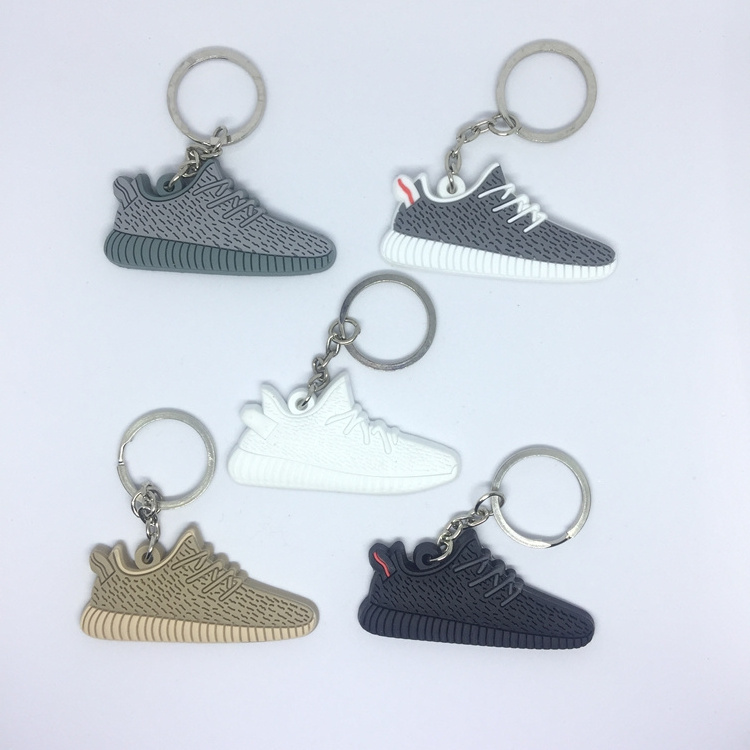 low moq custom 2d aj sneaker yeezy 350 v2 keychains