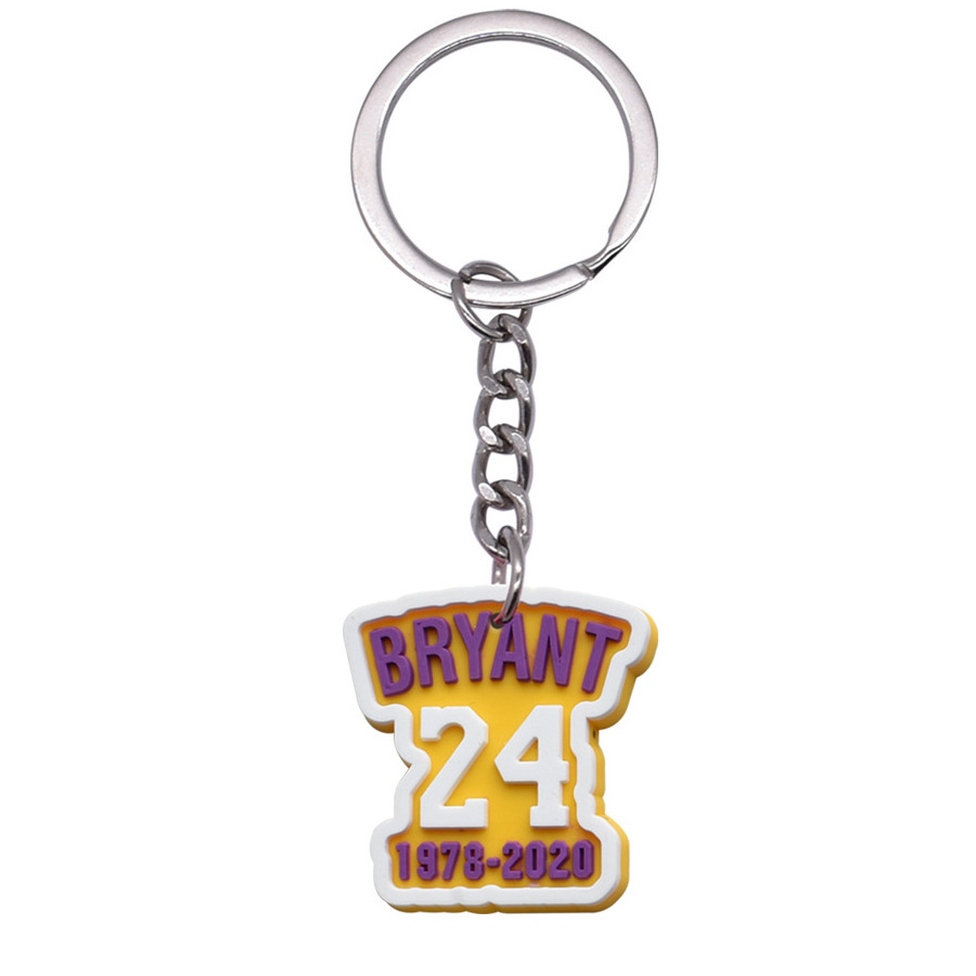 Factory Price Custom High Quality Embroidered Key Tag Promotional Key Chains Embroidery Textile Patch Kobe Keychain