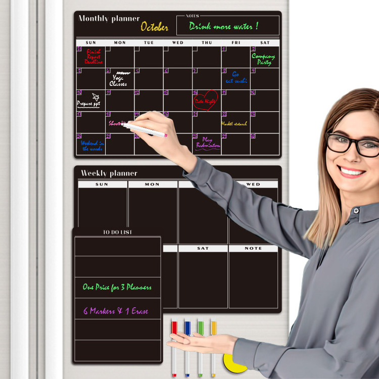 Refrigerator Calendar Magnetic Dry Erase Calendar Whiteboard Calendar for Refrigerator Planner