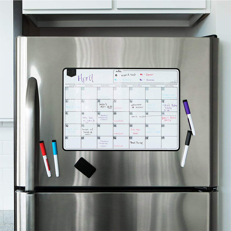 New Design A3 Size Fridge Magnetic Sticker Calendar Notepad Writing Board Weekly Planner Wall Whiteboard