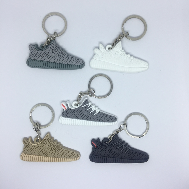 low moq custom 2d aj sneaker yeezy 350 v2 keychains