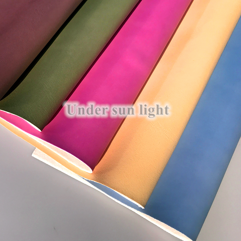 Photochromic synthetic leather material uv sensitive color change leather fabric for shoes