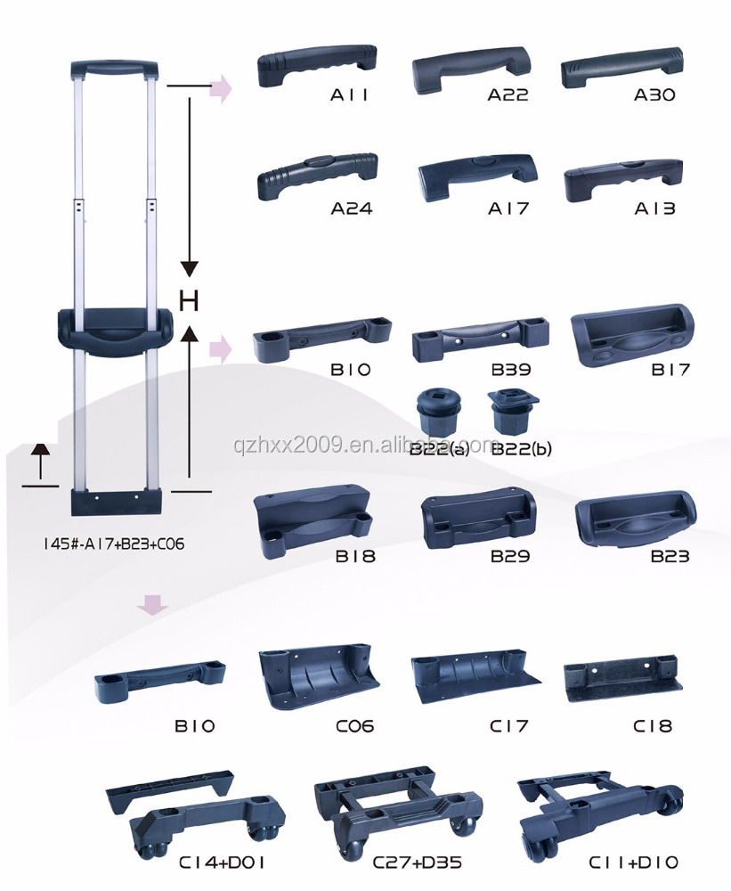 China supplier telescopic luggage handle replacement parts