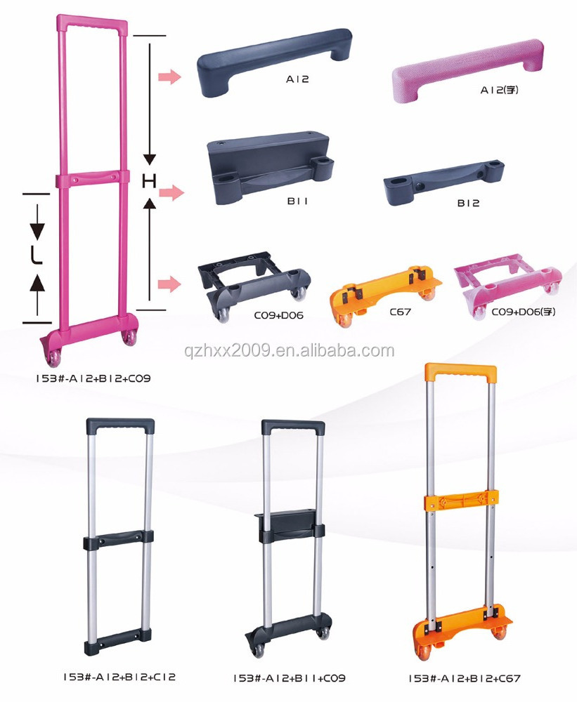 China supplier telescopic luggage handle replacement parts