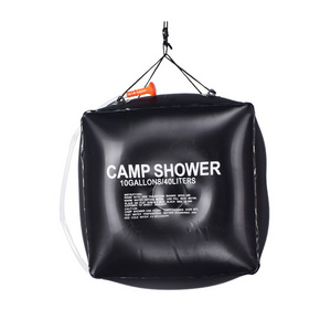 Hot Sale 40L Hanging Camping Solar shower bag Heated Shower. Custom wholesale camping supplies Shower Water Bag