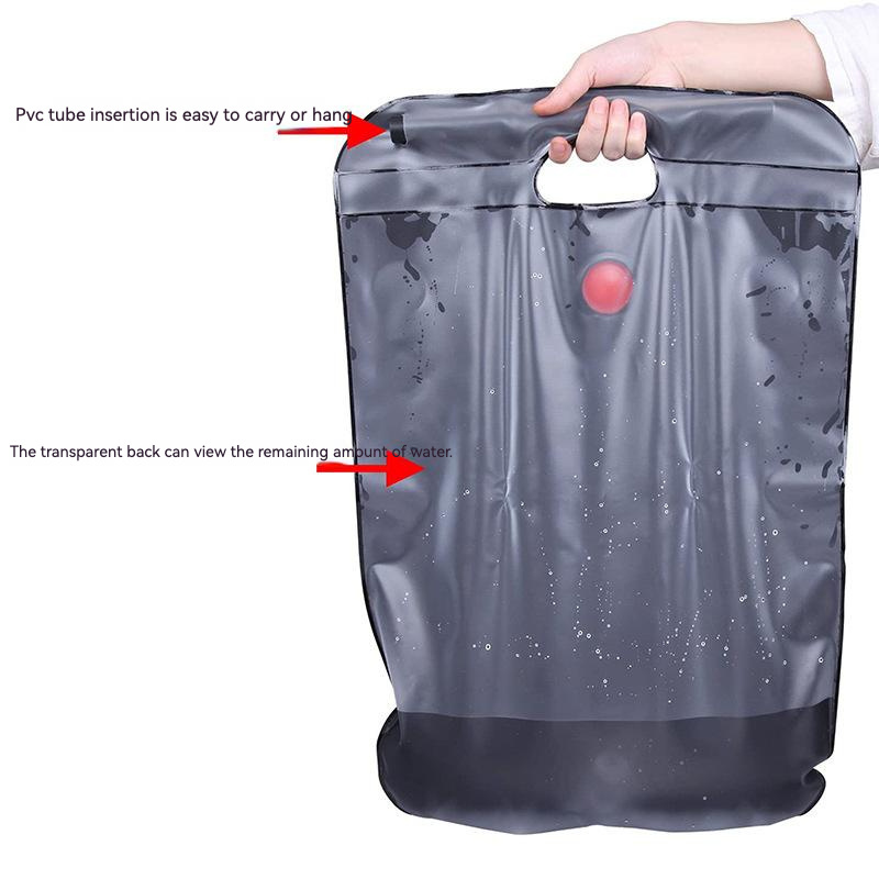 Hot Sale 20L portable camping shower 5 gallons heating pipe bag solar water heater outdoor Other camping gear