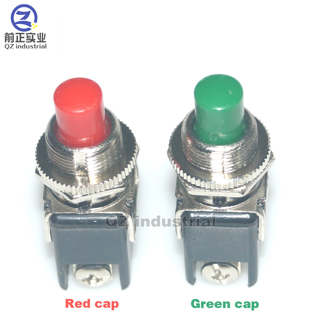 PBS-13B 12mm Red/Green Momentary Guitar Part Push On/Push Off Push Button Switch  PBS-13 PBS-13 C PBS-13B