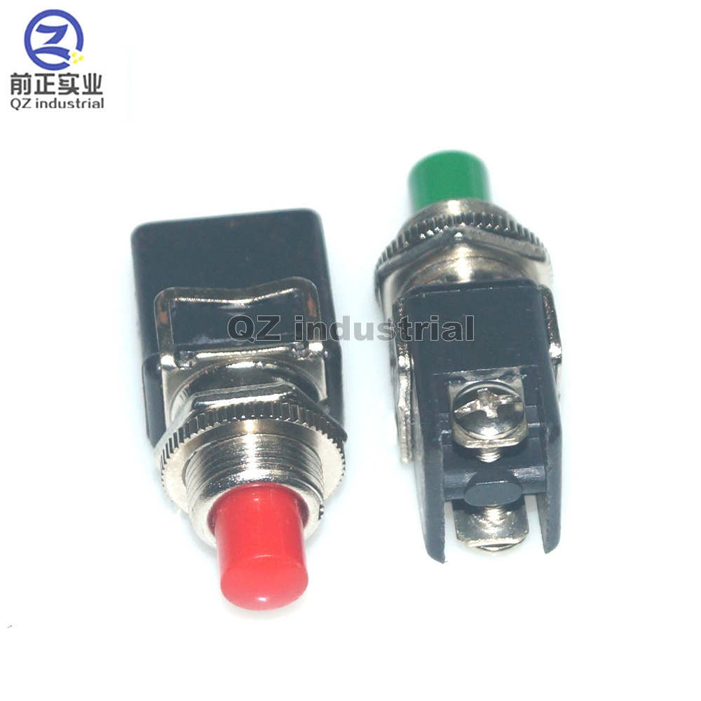 PBS-13B 12mm Red/Green Momentary Guitar Part Push On/Push Off Push Button Switch  PBS-13 PBS-13 C PBS-13B