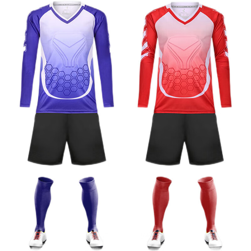 Football goalkeeper uniform Children's anti-collision goalkeeper suit Customized set boys' thickened primary school jersey