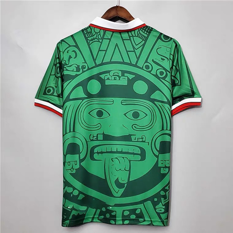 custom Logo name number 1998 Retro Mexico soccer jersey four color selection red white black green mexico jersey