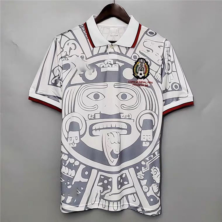 custom Logo name number 1998 Retro Mexico soccer jersey four color selection red white black green mexico jersey