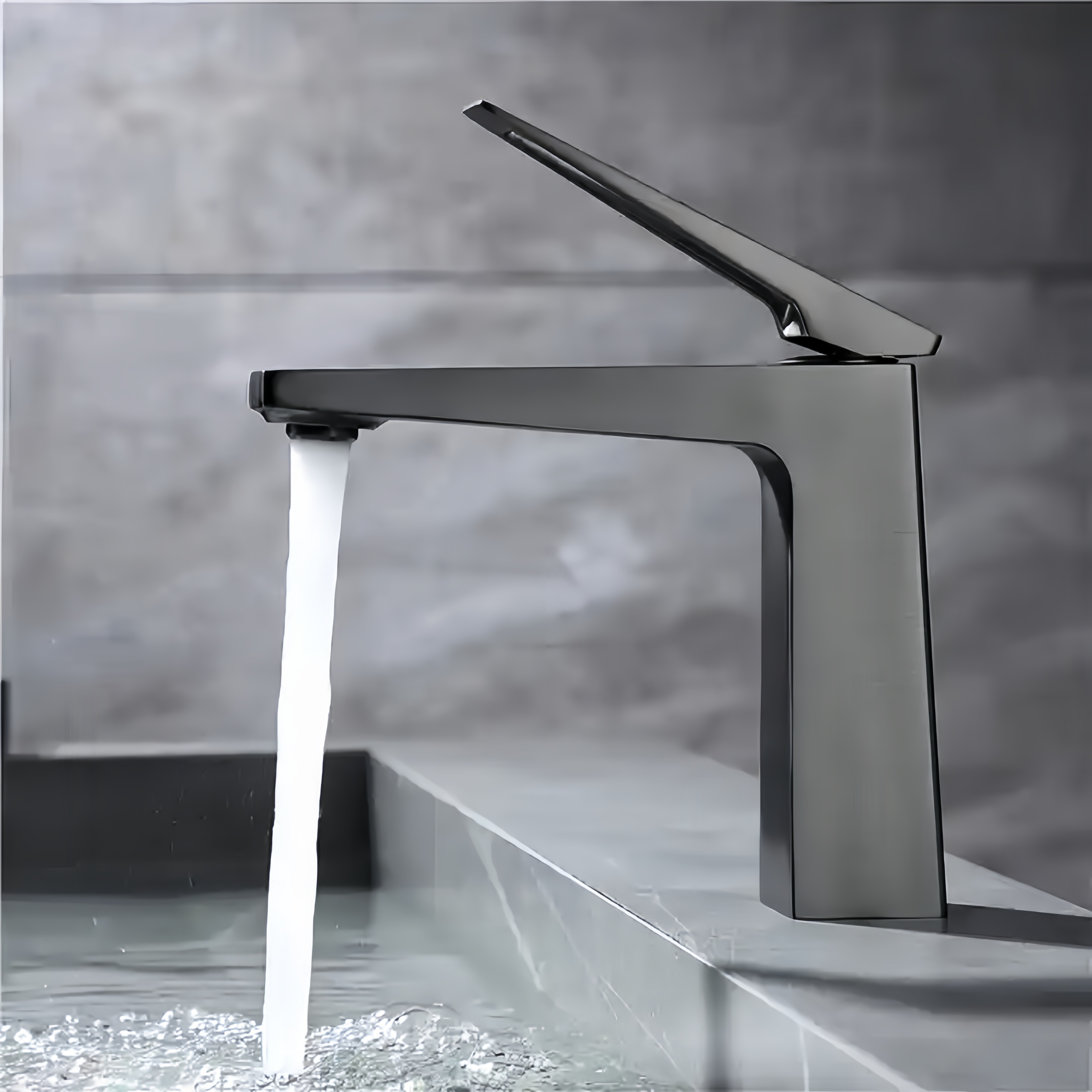 Hot selling new design bathroom deck installation gun gray metal faucet brass basin toilet faucet