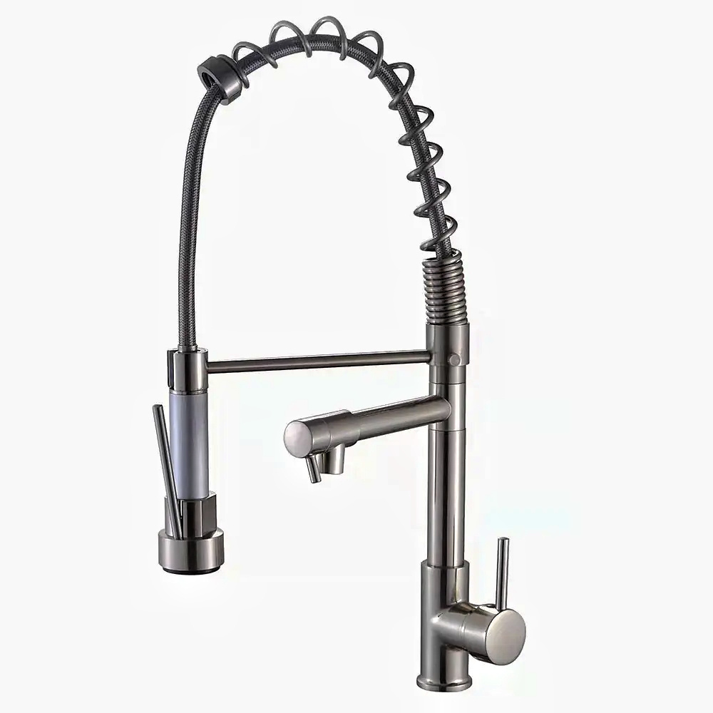 Wholesale Kitchen Faucet Sink Mixer Bathroom Kitchen Sprayer Faucet Extender Two Way 304 Stainless Steel Modern Contemporary