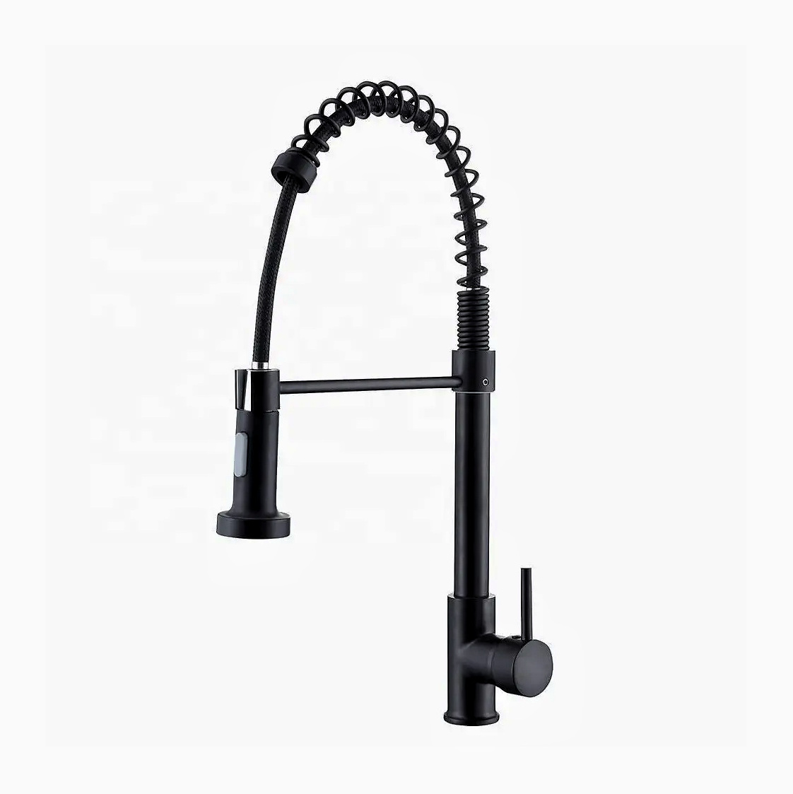 Brushed Brass Wall-Mounted Waterfall Triple Faucet Black Taps Kitchen And Sink