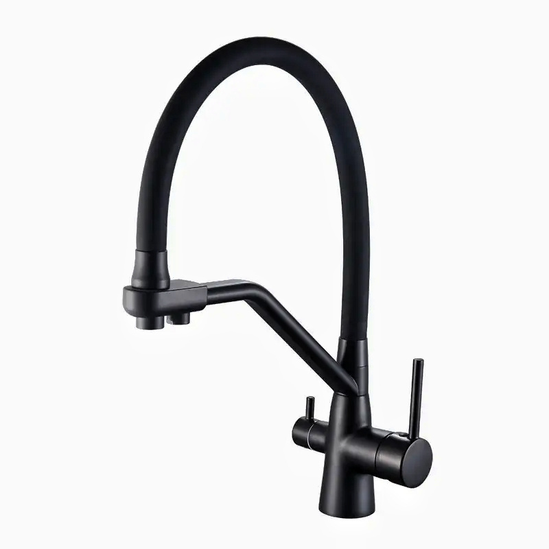 Single Handle Pull Down Sprayer Kitchen Water Filter Faucet Drinking Water Tap