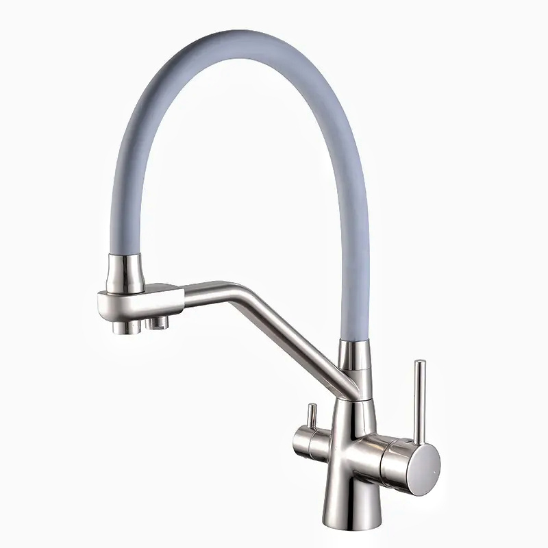 Single Handle Pull Down Sprayer Kitchen Water Filter Faucet Drinking Water Tap