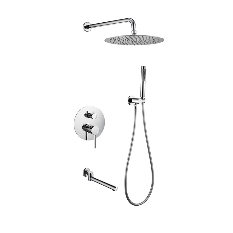 Faucet Bathroom Shower Faucet Supplier 3 Function Shower Mixer Set with Showerhead Thermostatic Chrome Shower System