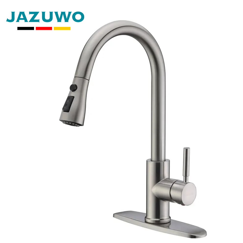 Modern Pull Out Kitchen Faucet 304 Stainless Steel Carton Box Contemporary Ceramic Smart Touch Kitchen Faucet Gold Polished JF