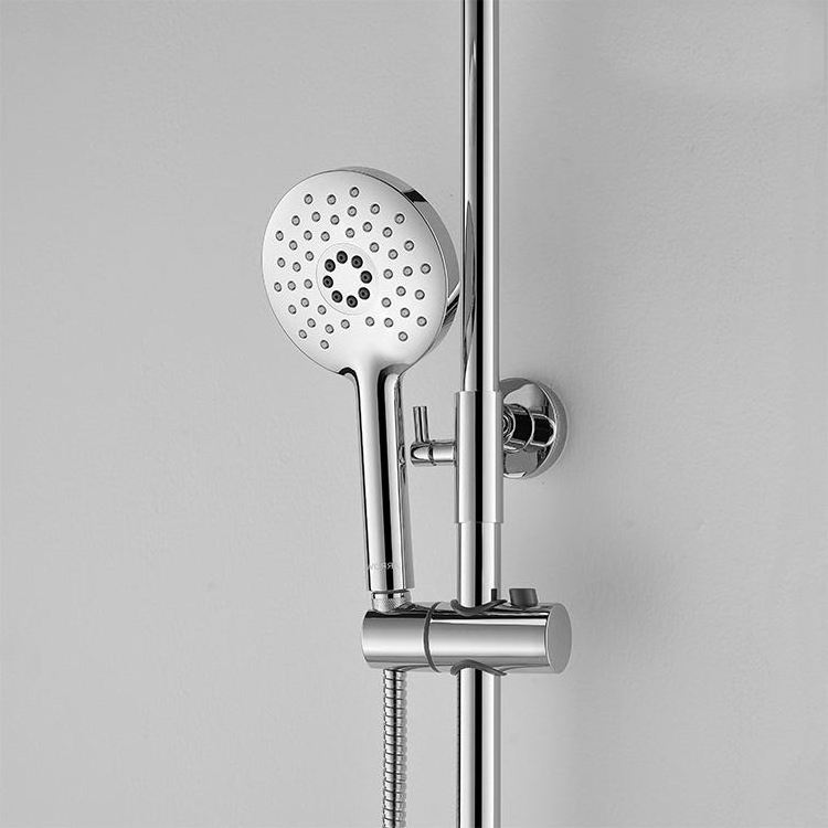 Modern brass thermostatic lcd shower faucet set temperature shower pipe sets new style