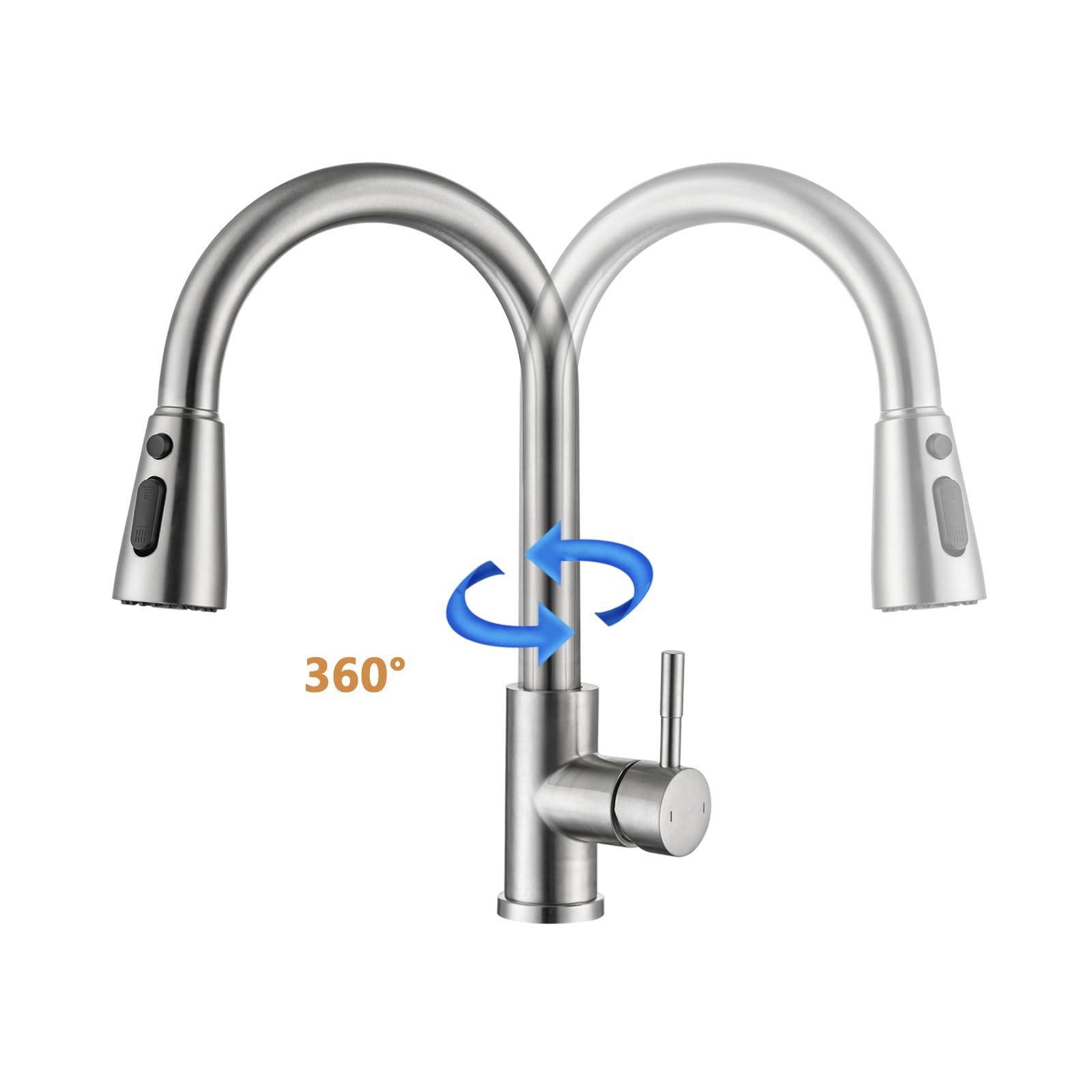 Kitchen Sink Mixer Tap Flexible Pull Out Kitchen Faucet Gold Deck Mounted Water Faucet Brass Kitchen Faucets