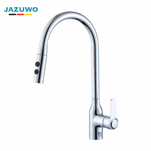 Commercial Pull Out Flexible Water Mixer 3 Way Sink Taps Wall Mount Sink Faucet For Kitchen