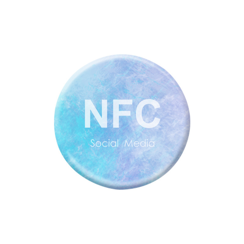 Custom Printing ISO14443A NFC Social Media Epoxy Tag Phone Stickers Rewritable NFC Tag