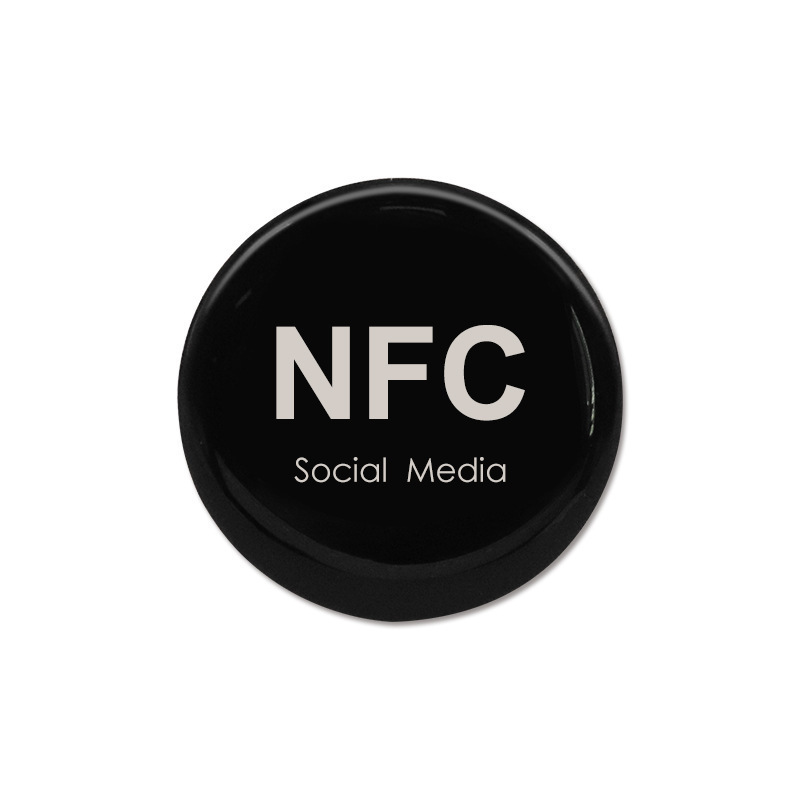 Custom Printing ISO14443A NFC Social Media Epoxy Tag Phone Stickers Rewritable NFC Tag