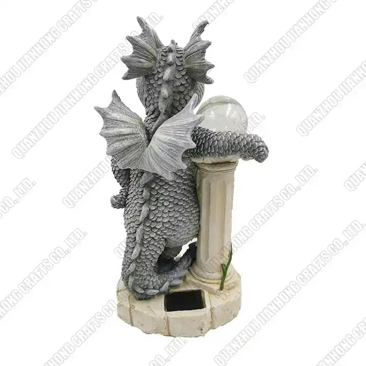 Wholesale resin dinosaur solar light dinosaur statue garden decoration