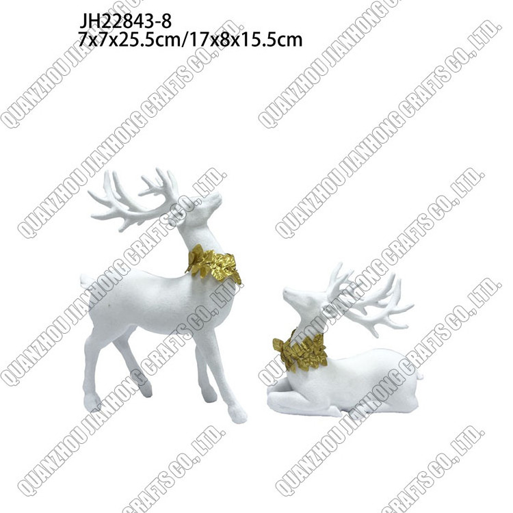 Custom Resin Custom Sculpture Statue Deer Custom Figurine For Holiday Ornament