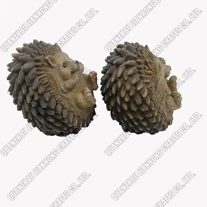 Animal Decor Statues Resin Fairy Garden Sculptures Mini Hedgehog Figurine