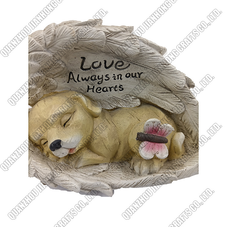 Polyresin figurines garden sleep animal decoration abstract resin mold animals sculptures