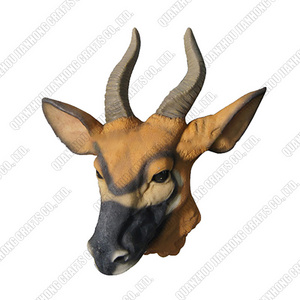 Resin Figure Wall Statue Animal Head Sculpture Garden Luxury Wall Decor