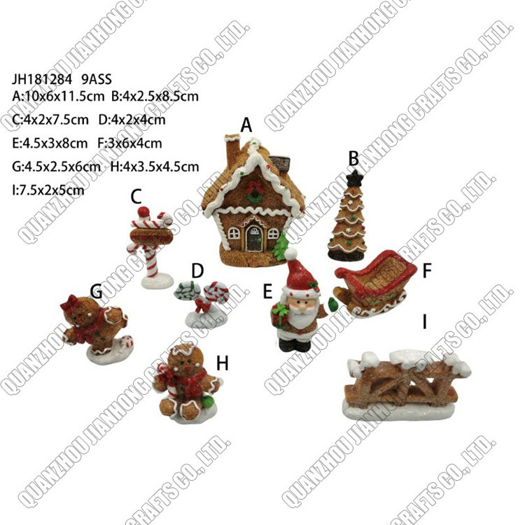 Custom Resin Christmas Ornaments Gingerbread Car Train Home Table Decor