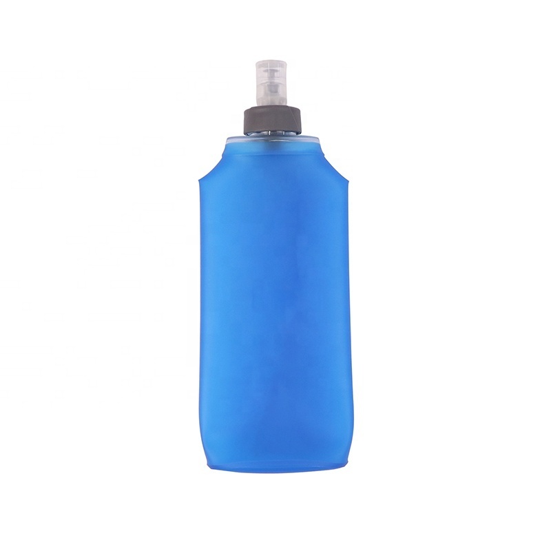 Foldable 250Ml 350Ml 500Ml Tpu Running Collapsible Rotary Switch Bite Valve Soft Water Bottle