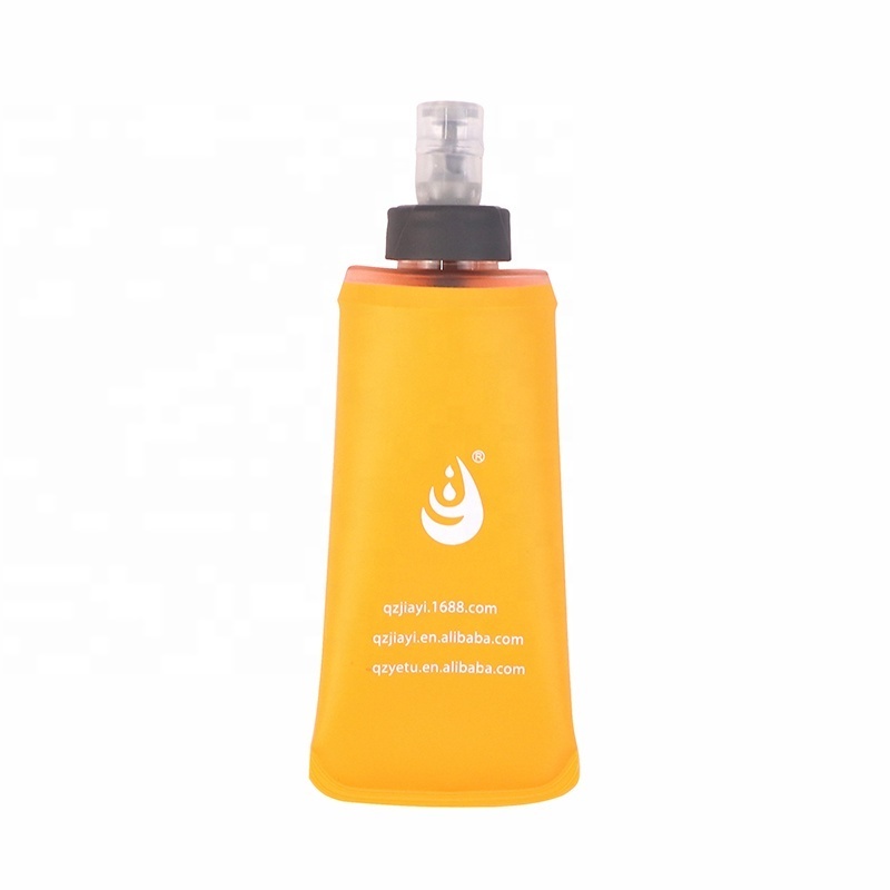 Foldable 250Ml 350Ml 500Ml Tpu Running Collapsible Rotary Switch Bite Valve Soft Water Bottle