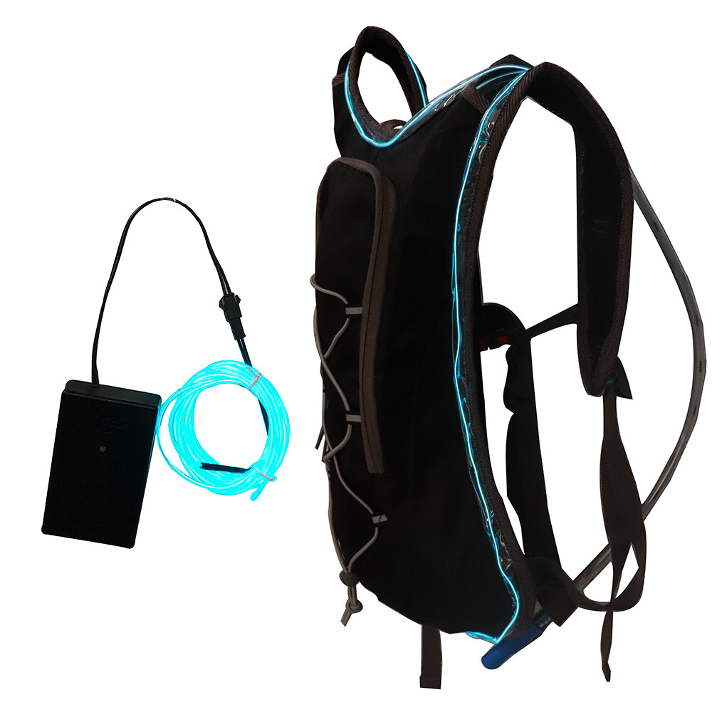 2L-2.5L Polyester Outdoor Sports Hiking Running Bicycle LED Lights Hydration Bladder Water Bladder Bag Hydration Backpack