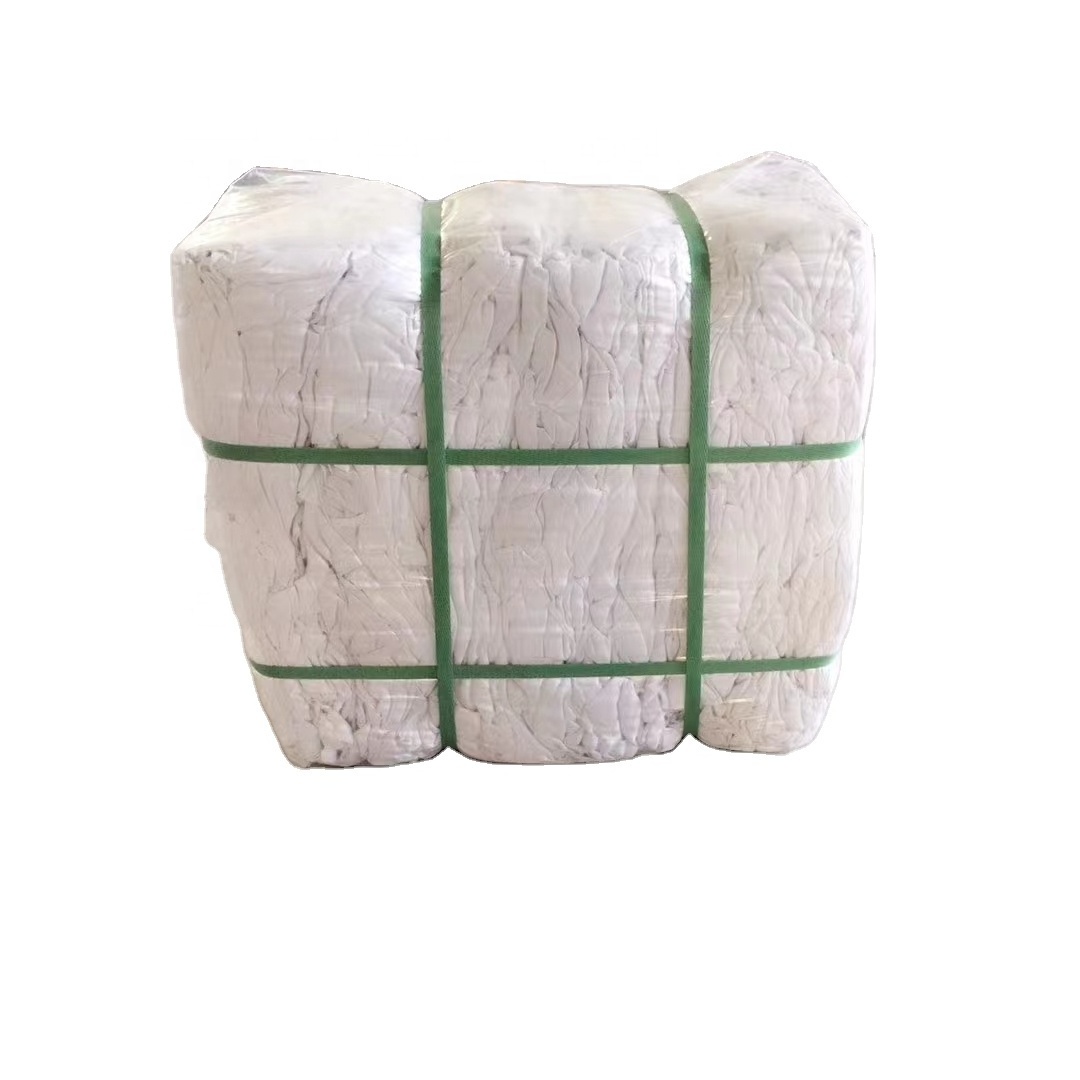 Impa code 232901 white tshirt  rags 10kg bales of packing 100 cotton industrial cotton rags in china