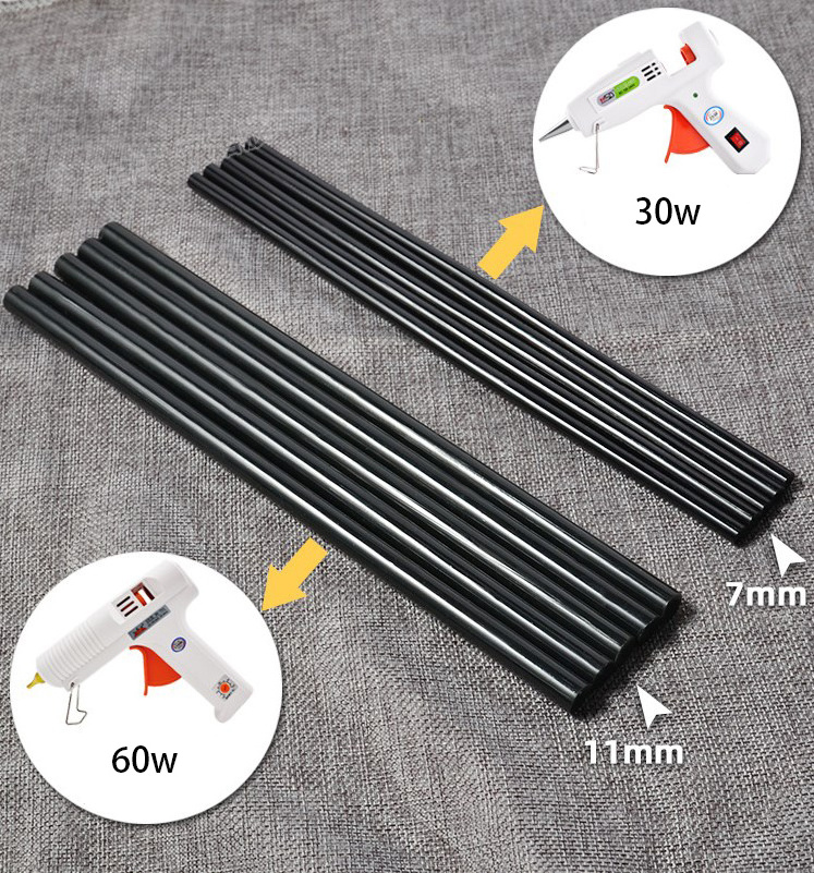 7mm Glue Sticks Car Body Dent Repair Glue Sticks Black High Adhesive Hot Melt Glue Stick Strong Adhesion Car Repair Too