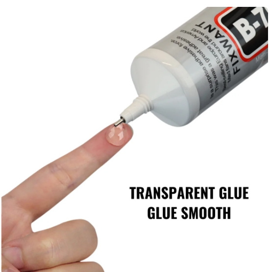 B-7000 Glue Clear for Semi Fluid High Viscosity Glues for Clothes Shoes Fabric Cell Phones Screen Repair Metal Stone Nail