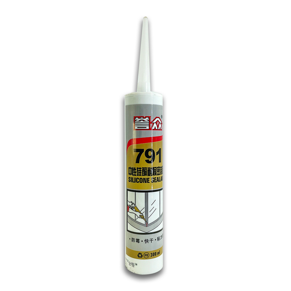 Weatherproof Adhesive Kitchen and Bathroom Caulking Seal Silicone Sealant Act Crack Neutral Acid Silicone Eco-friendly White 791