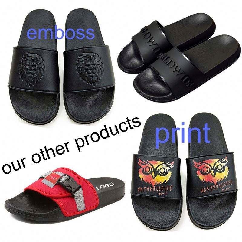 Transfer Slide Sheet Men Shoes Latest Design Slipper Sandal Wholesale Pvc Custom Men Cheap Color Buckle pantuflas