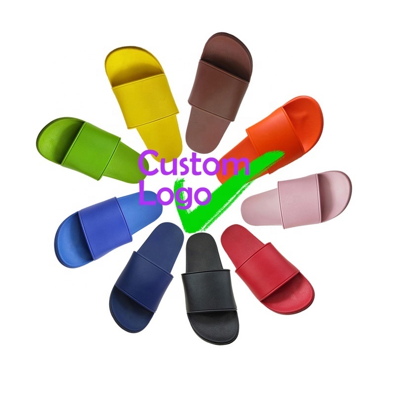 Pu Soft Rubber Slippers Sliding Window Strip Logo Custom High Quality Summer Sandal Slide Design Men Slides Design Men Myseker