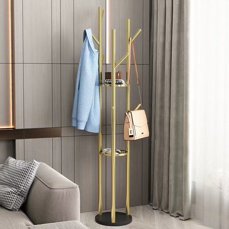 Free Standing Coat Rack Marble Base Clothes Stand Hat And Coat Rack For Hallway Umbrella Stand