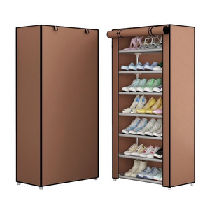 Beirun Simply-assembled simple zapateras de closet fabric shoe rack non woven shoe rack with zip Large capacity porte chaussures