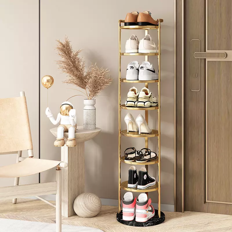 Home high quality space saving round shoe rack shoe rack finishing metal shoe rack