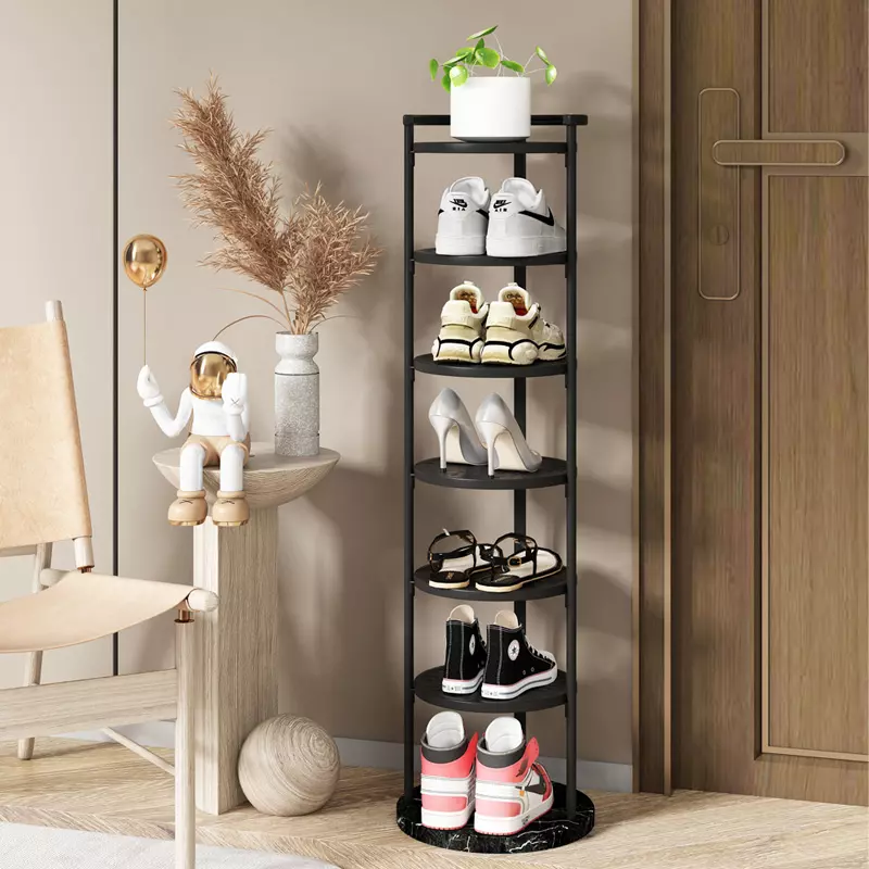 Home high quality space saving round shoe rack shoe rack finishing metal shoe rack